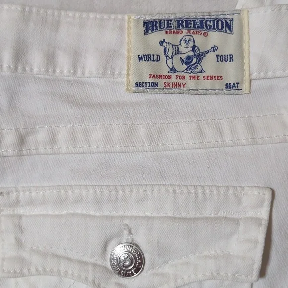 True Religion White Skinny Jeans 29 - Picture 7 of 9